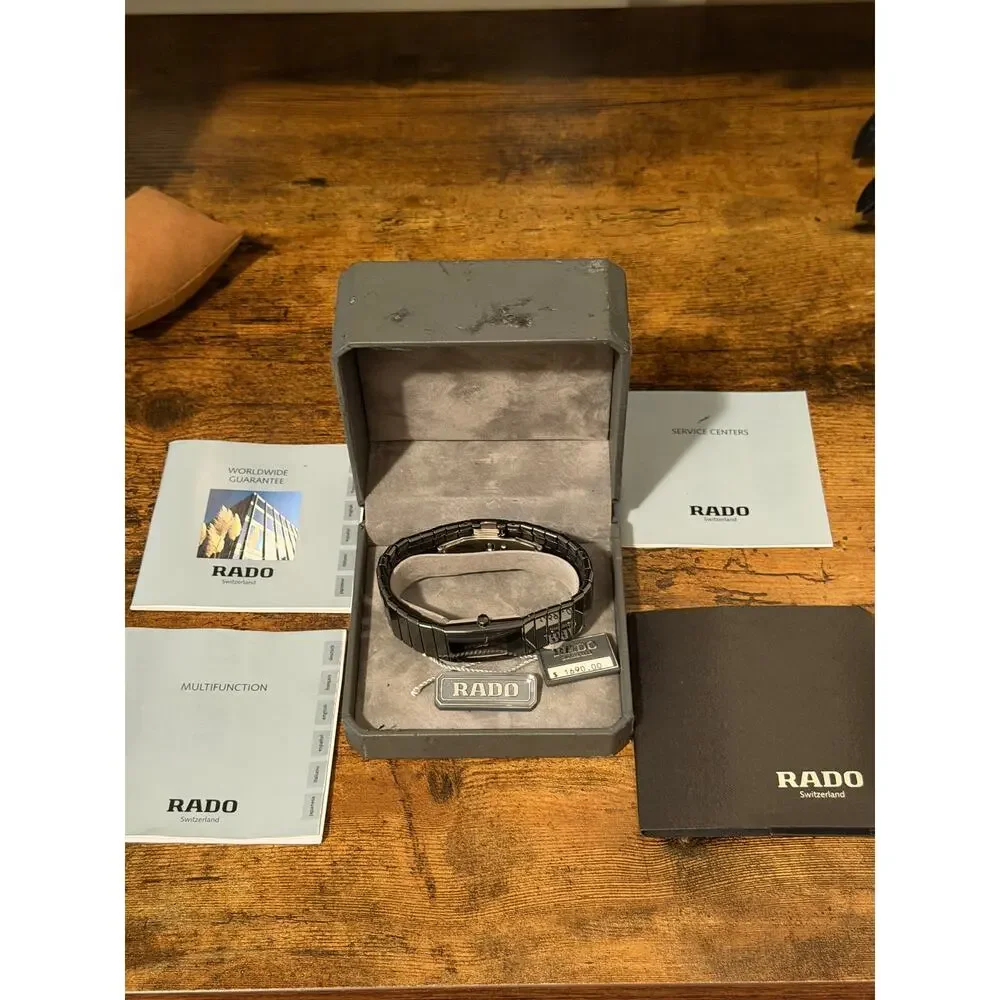 Rado DiaStar Multifunction High-Tech Ceramic Watch Analog Digital Box Papers